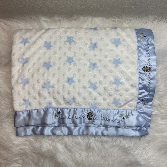 Just One You By Carter'S Other - $34 🌙 Carters Baby‎ Blanket Blue Stars Monkey Thank Heaven For Little Boys